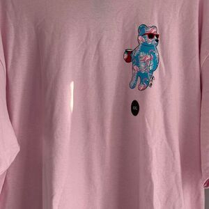 NWT Riot Society Millennial Pink t-shirt w/ blue‎ island bear size XXL
